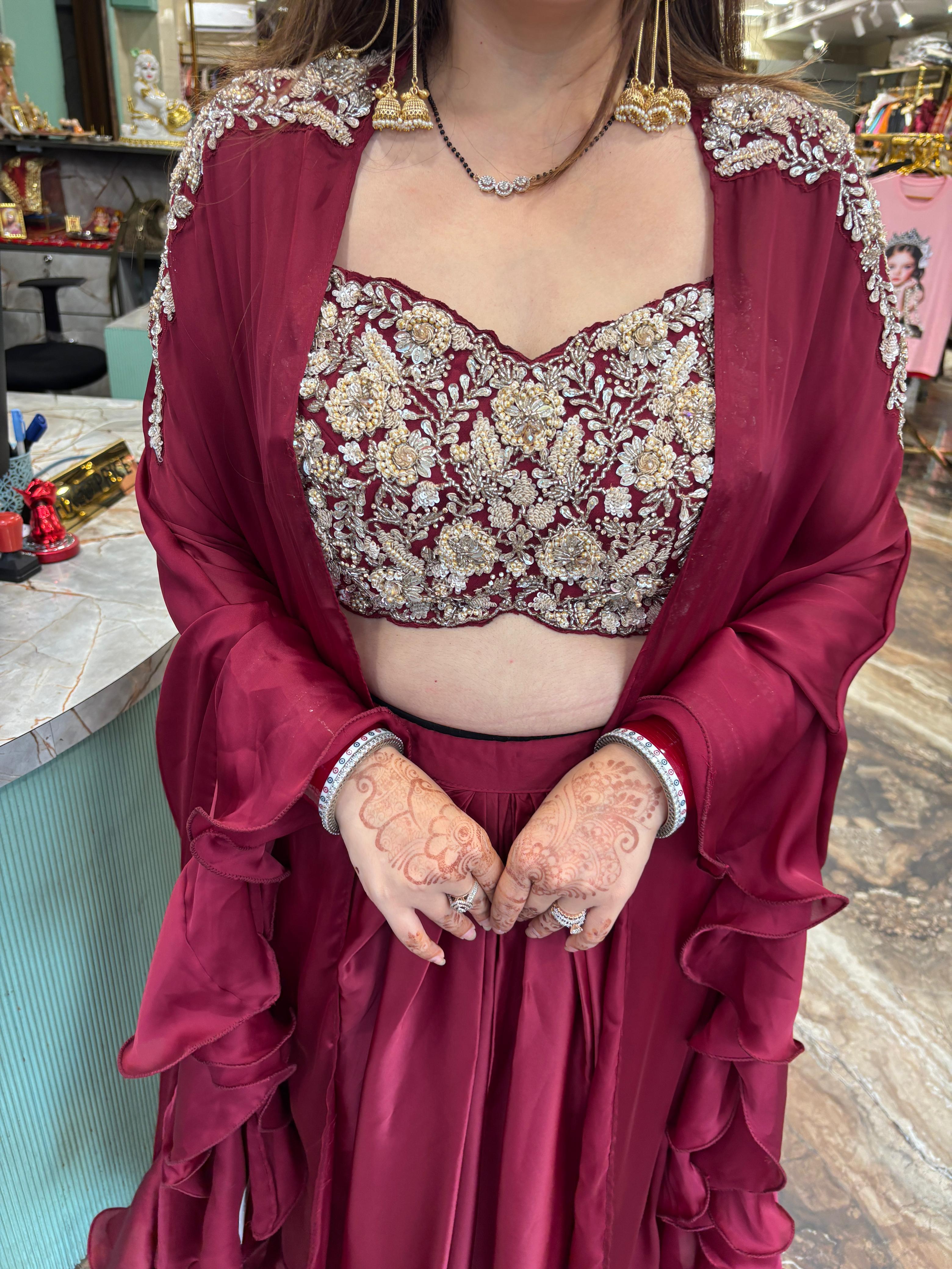 Zarika Embroidered skirt Set