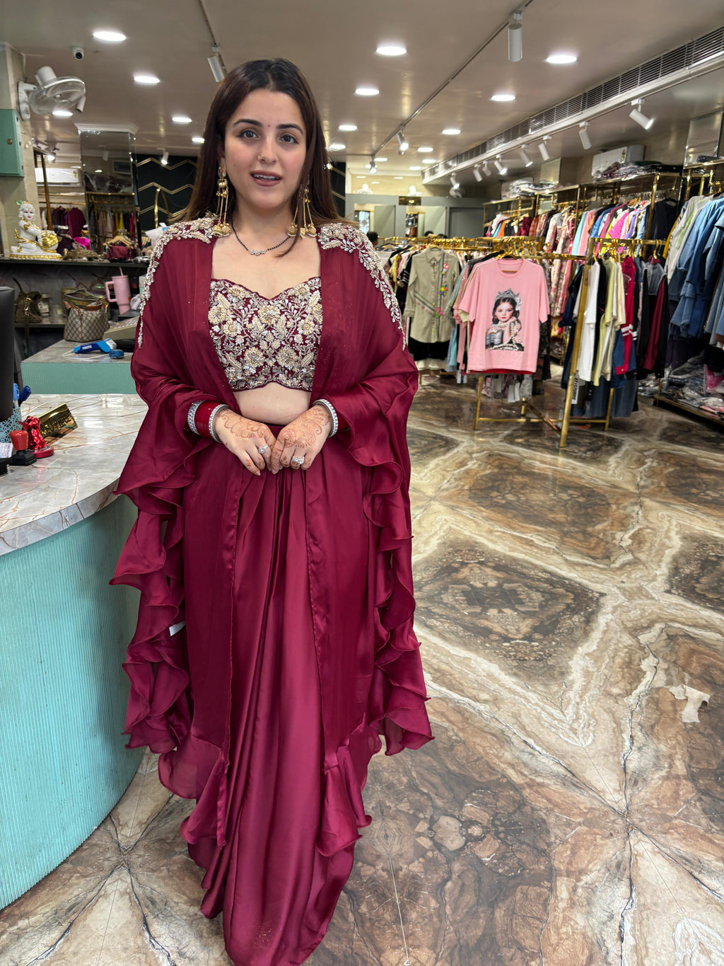 Zarika Embroidered skirt Set