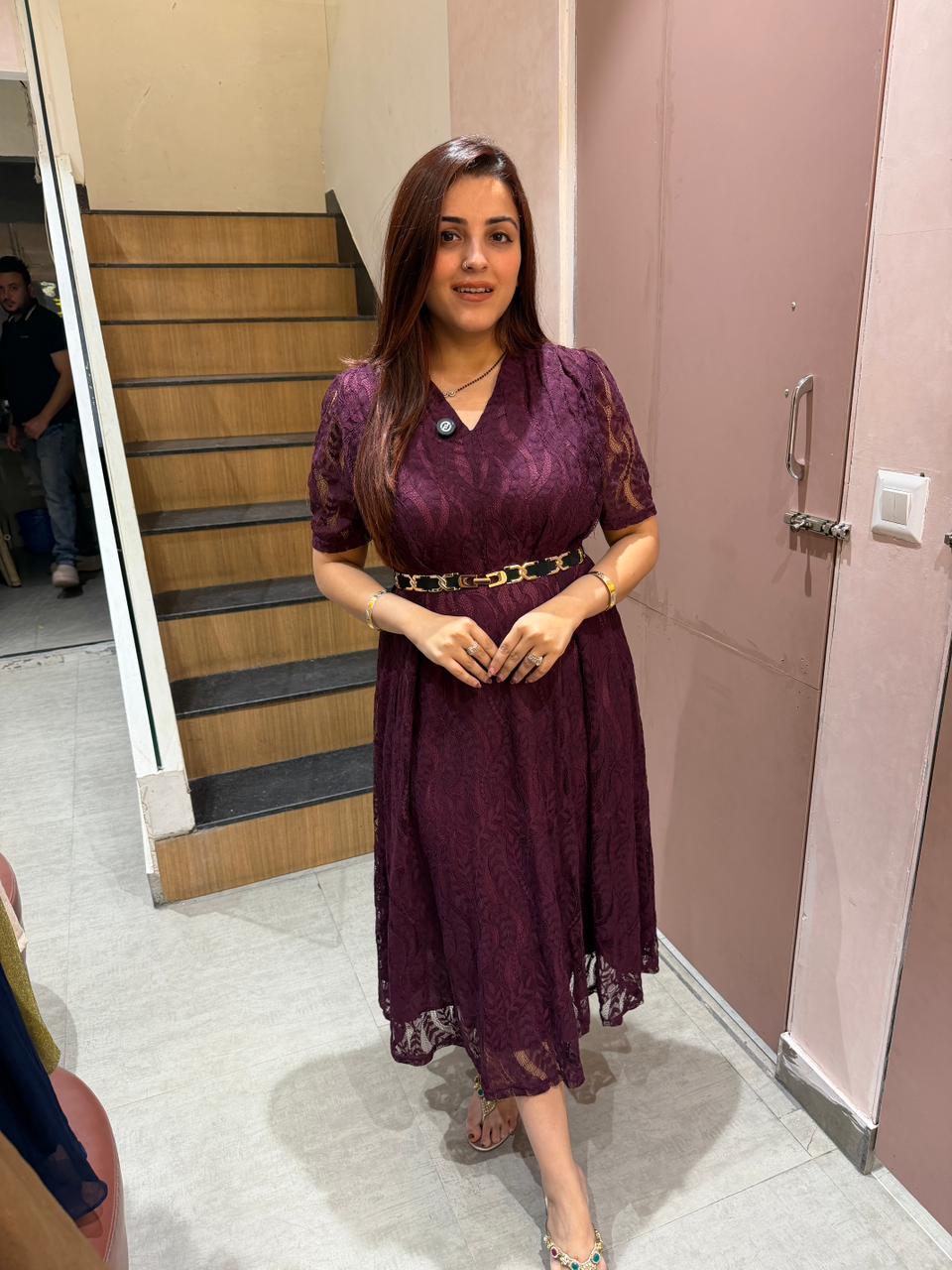 Yuvi Lace Midi Dress