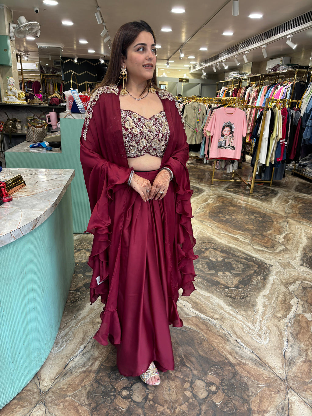 Zarika Embroidered skirt Set