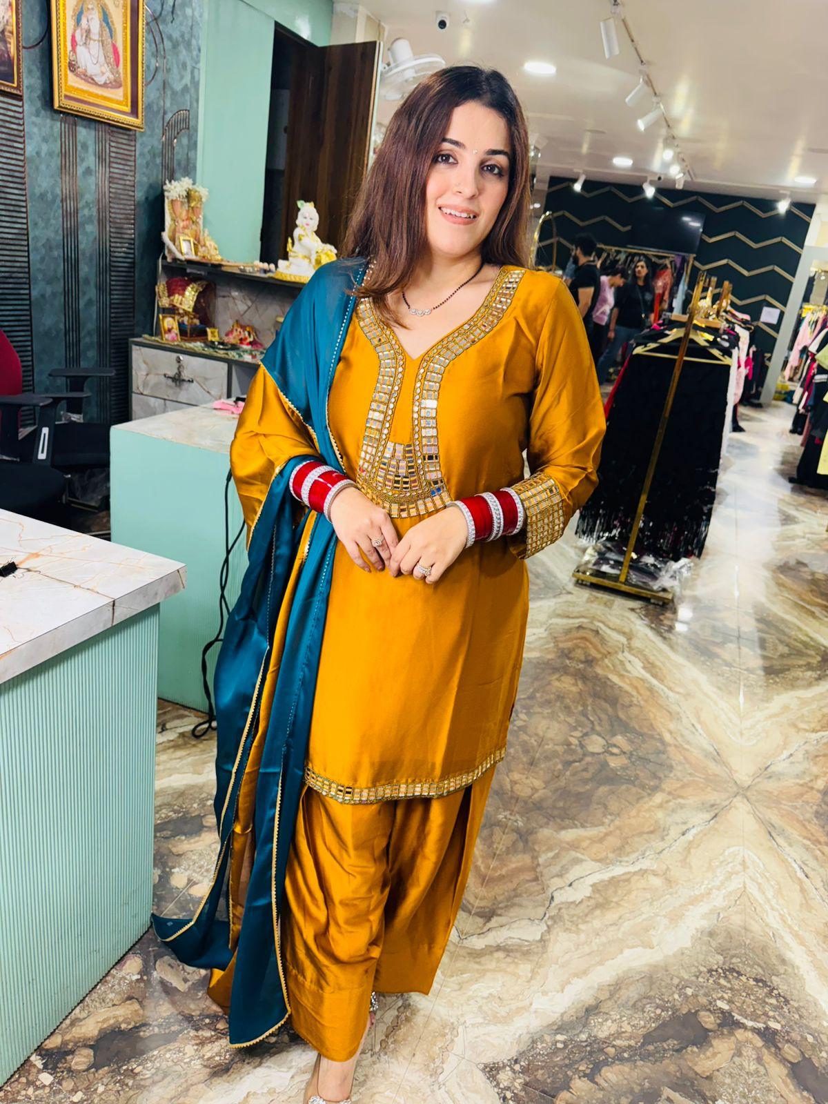 Noor Mirror-Work Suit Set