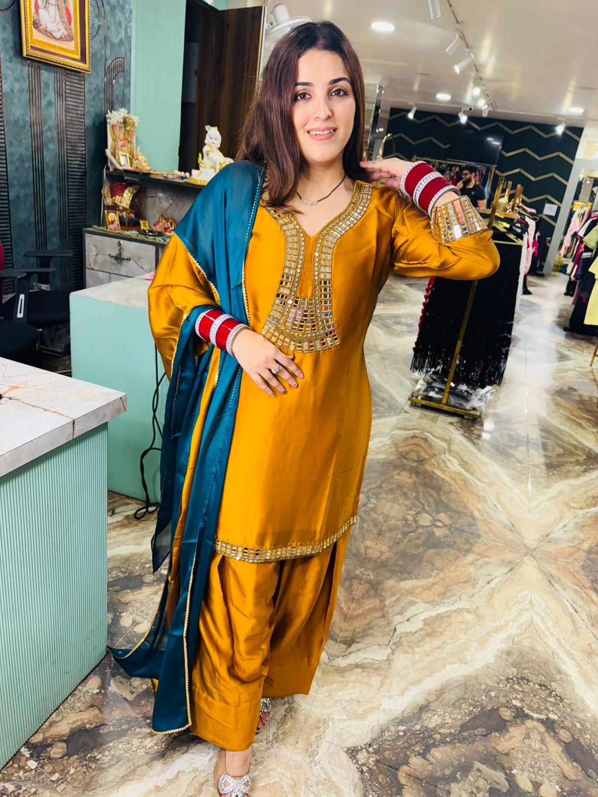 Noor Mirror-Work Suit Set