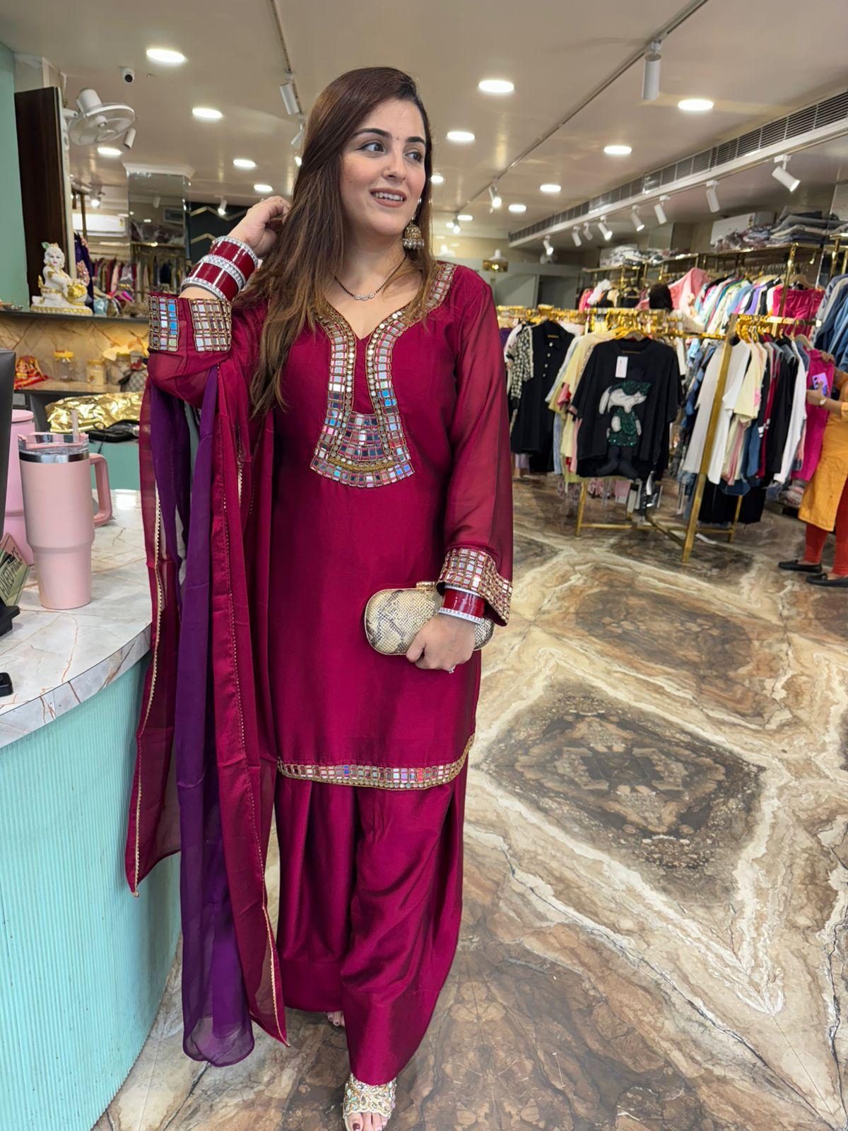 Noor Mirror-Work Suit Set