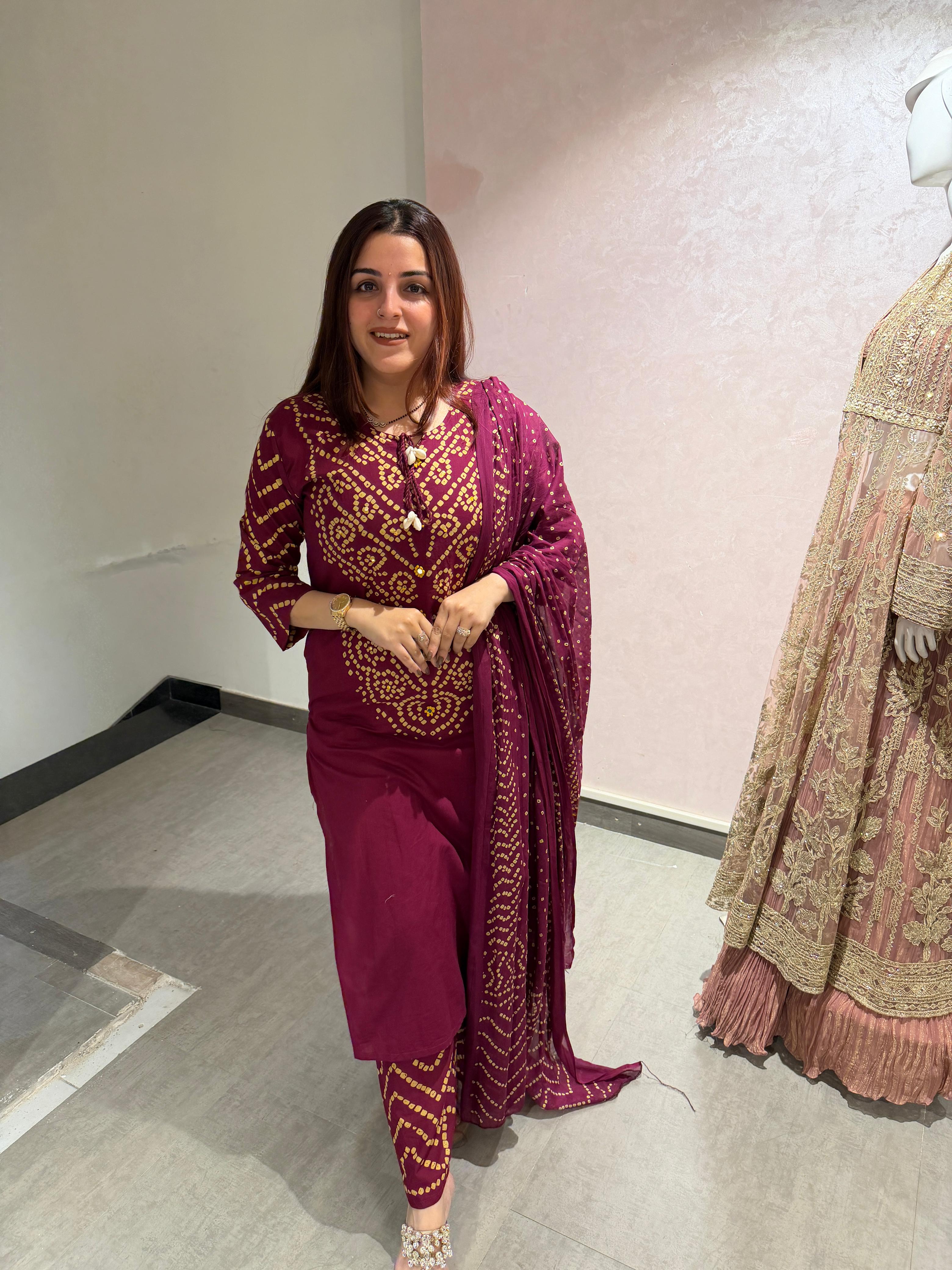 Bandhani Grace Suit Set