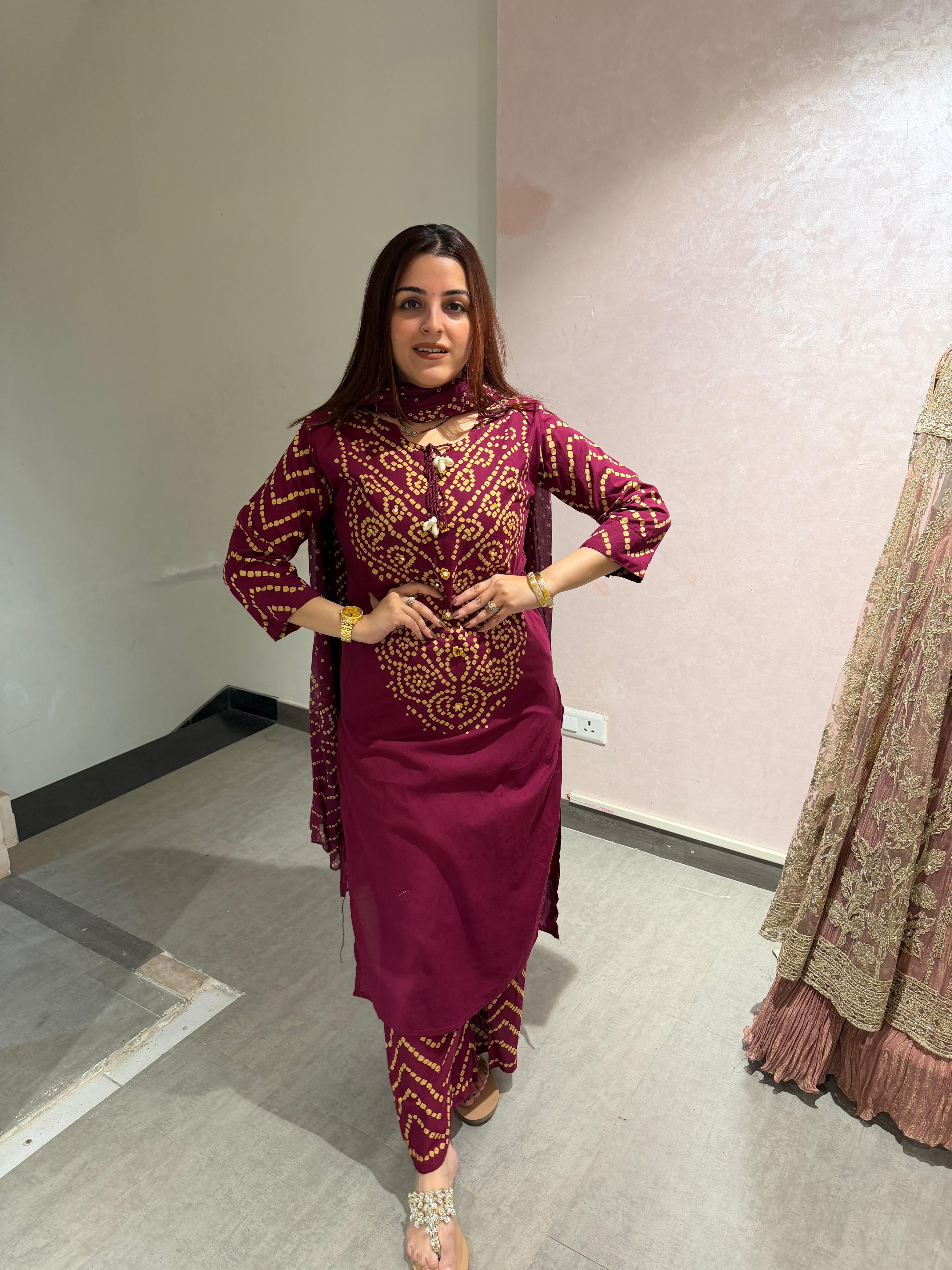 Bandhani Grace Suit Set