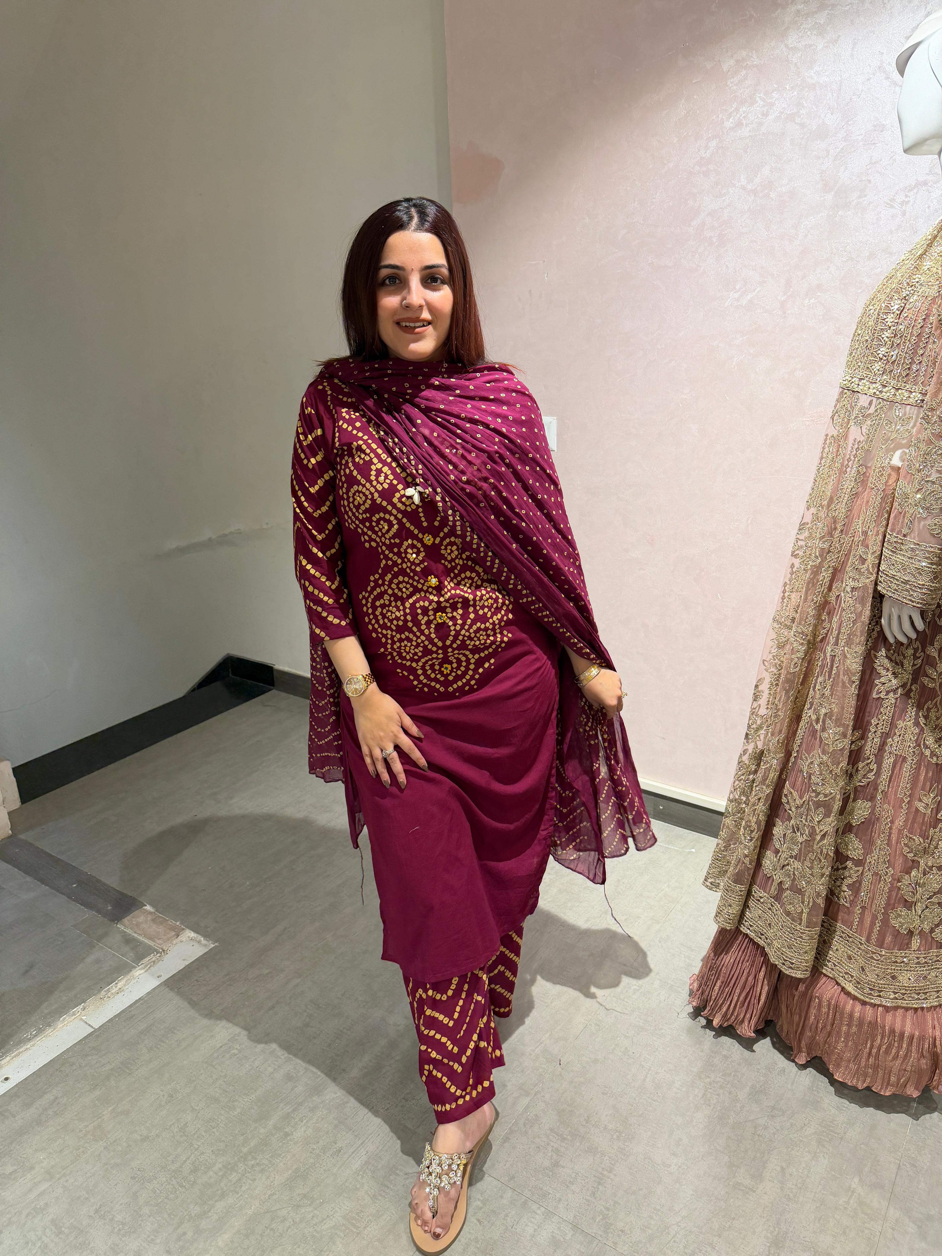 Bandhani Grace Suit Set