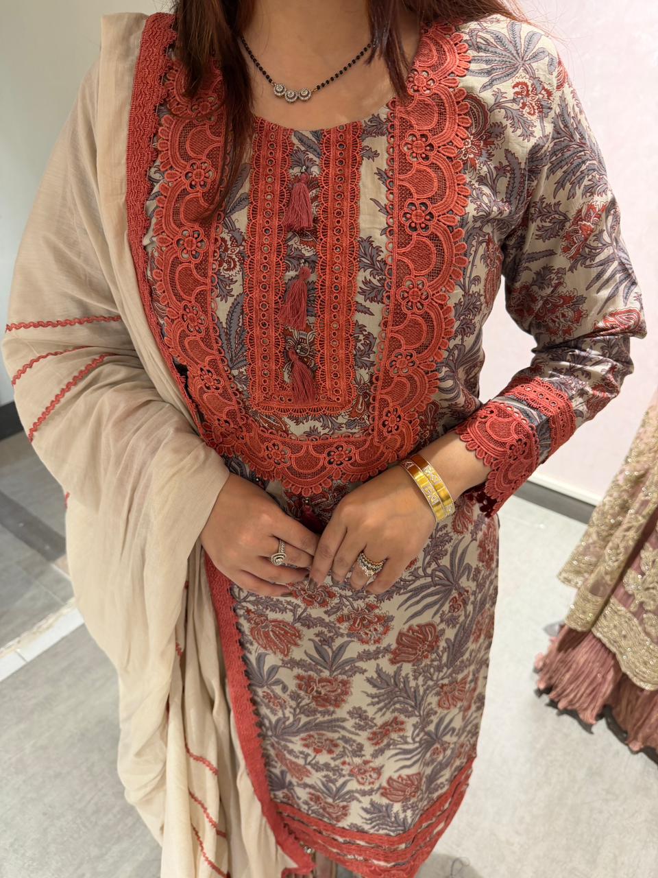 Sapphire Blossom Grace Suit Set