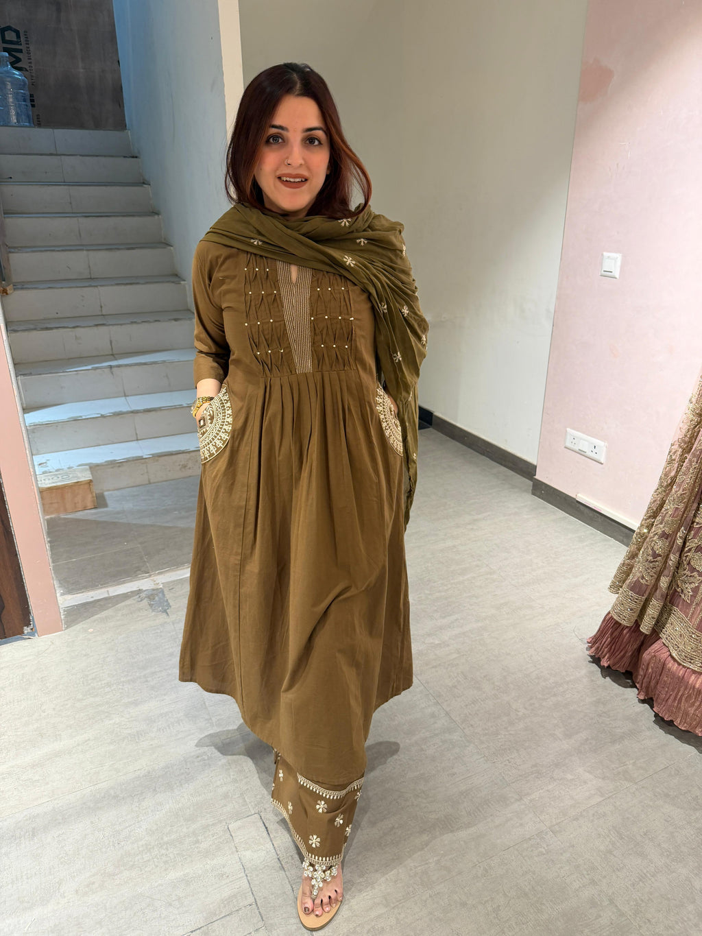 Forest Grace Anarkali Set