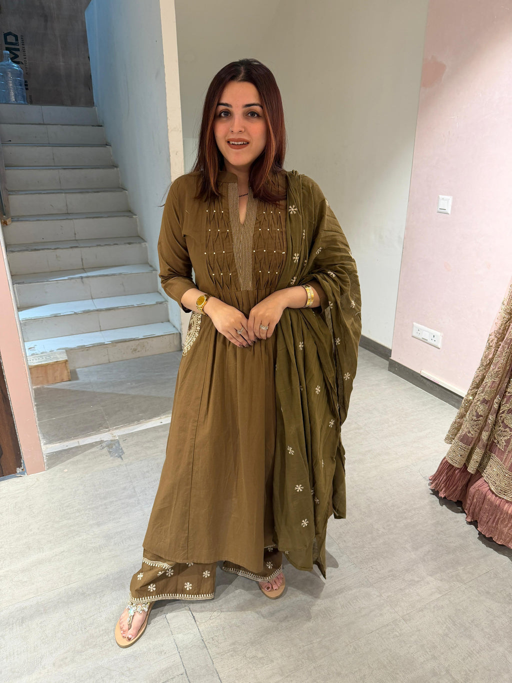 Forest Grace Anarkali Set