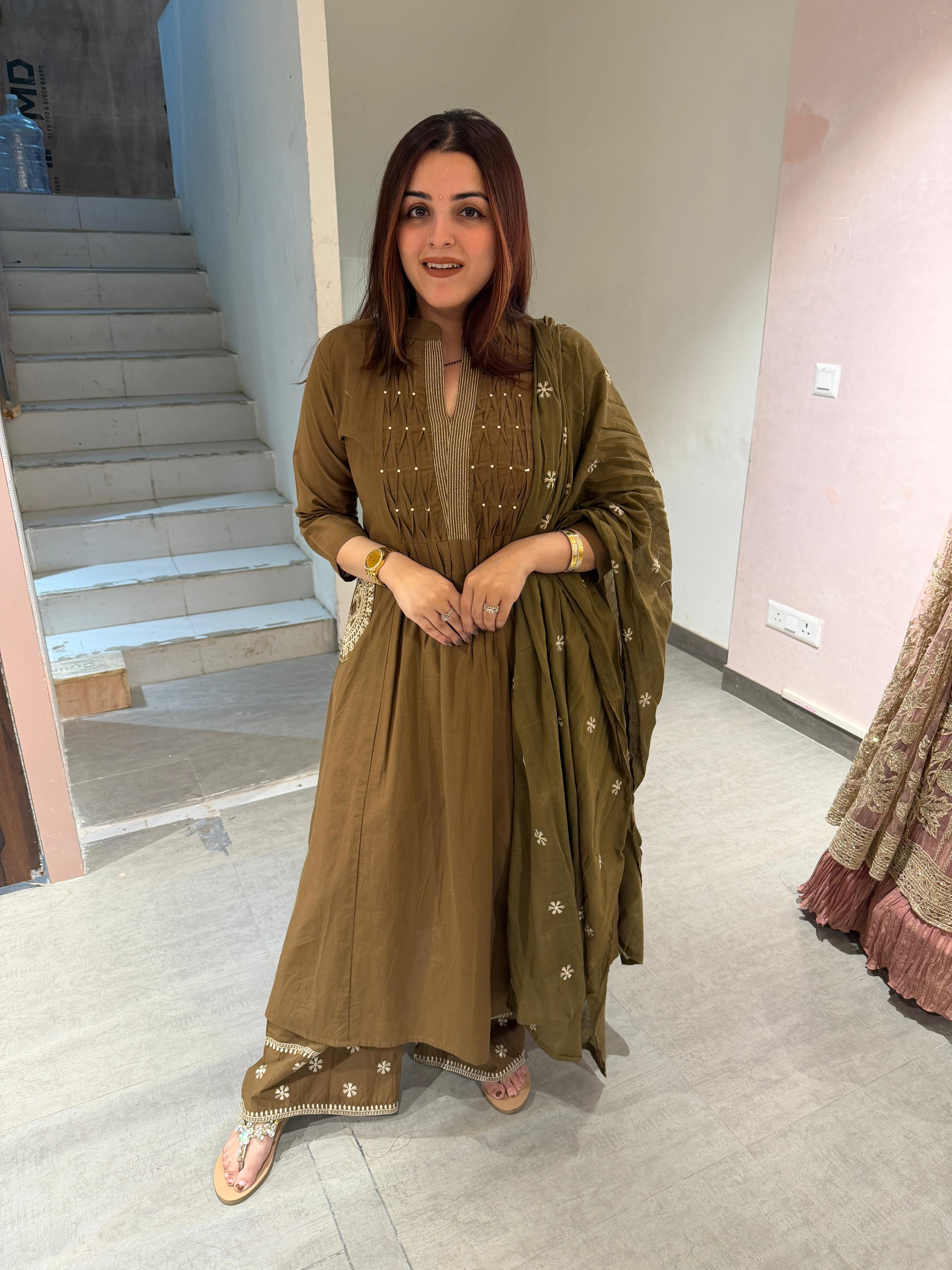 Forest Grace Anarkali Set