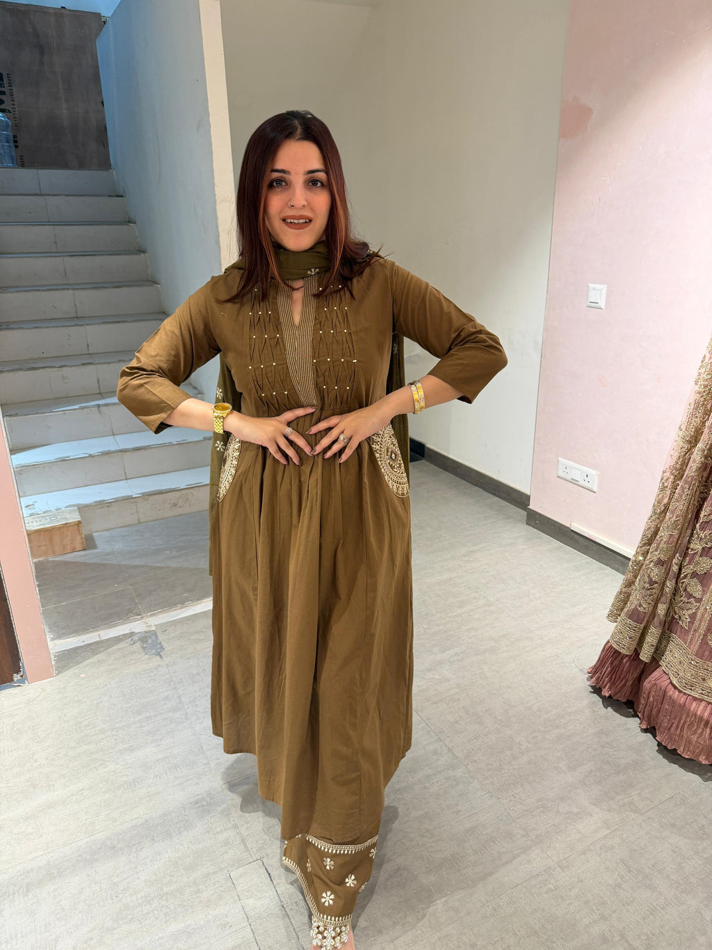 Forest Grace Anarkali Set