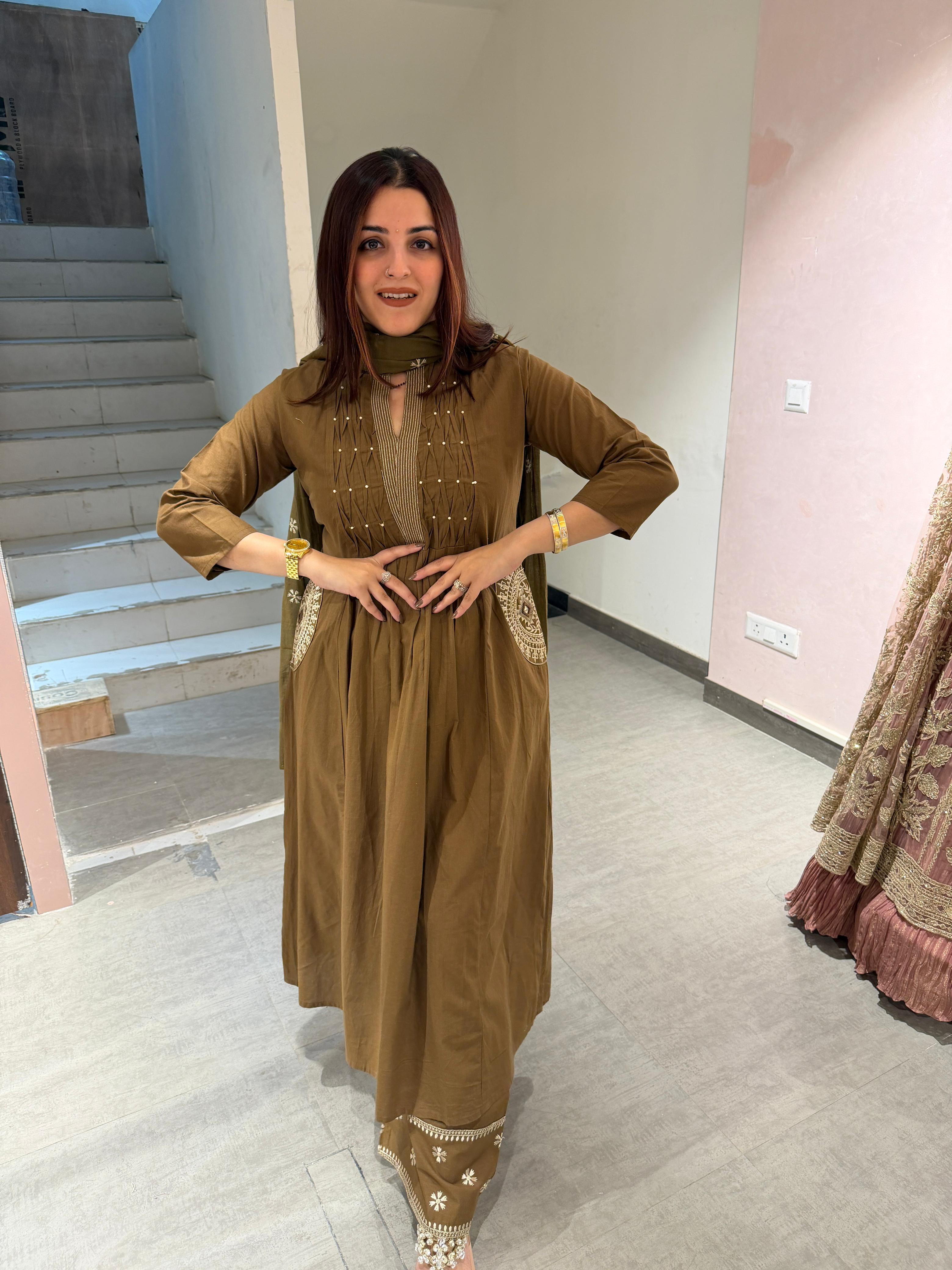 Forest Grace Anarkali Set