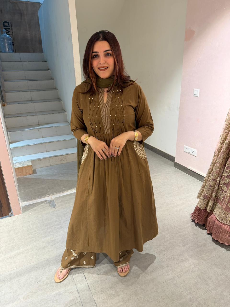 Forest Grace Anarkali Set