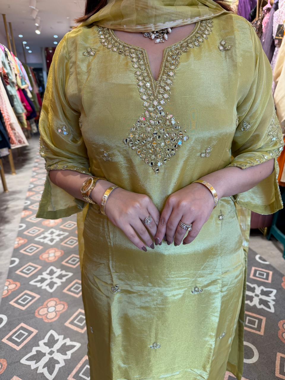 Zohra Embellished Suit Set