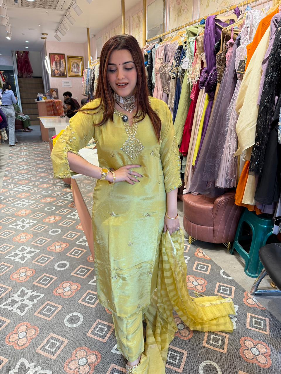 Zohra Embellished Suit Set