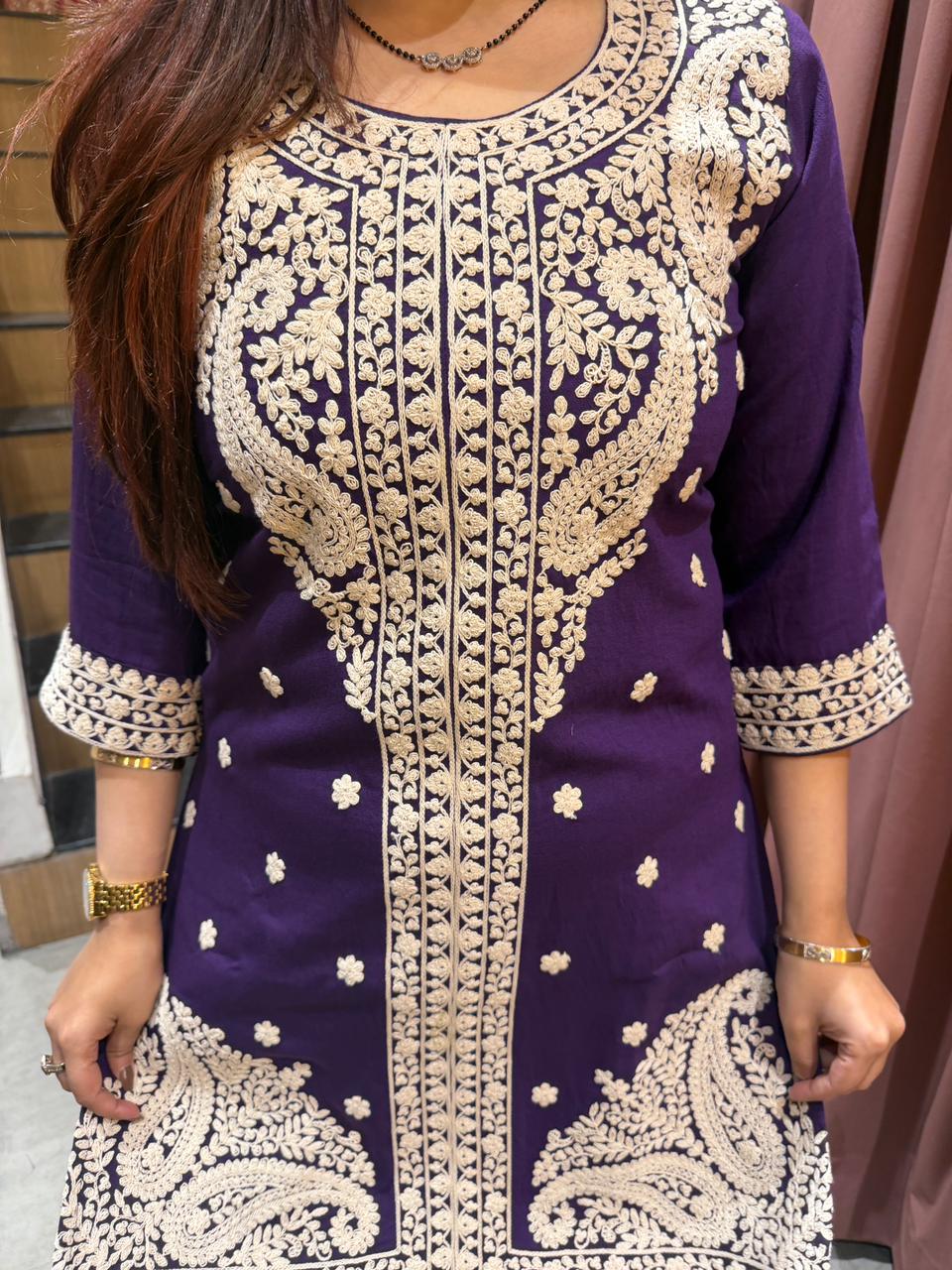 Gulnaar Embroidered Straight Suit Set