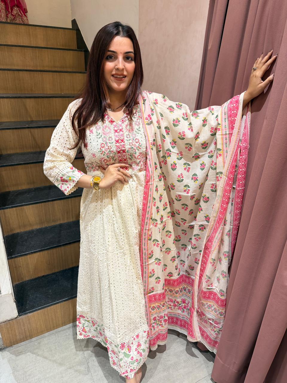 Gulbahar Chikankari Suit Set