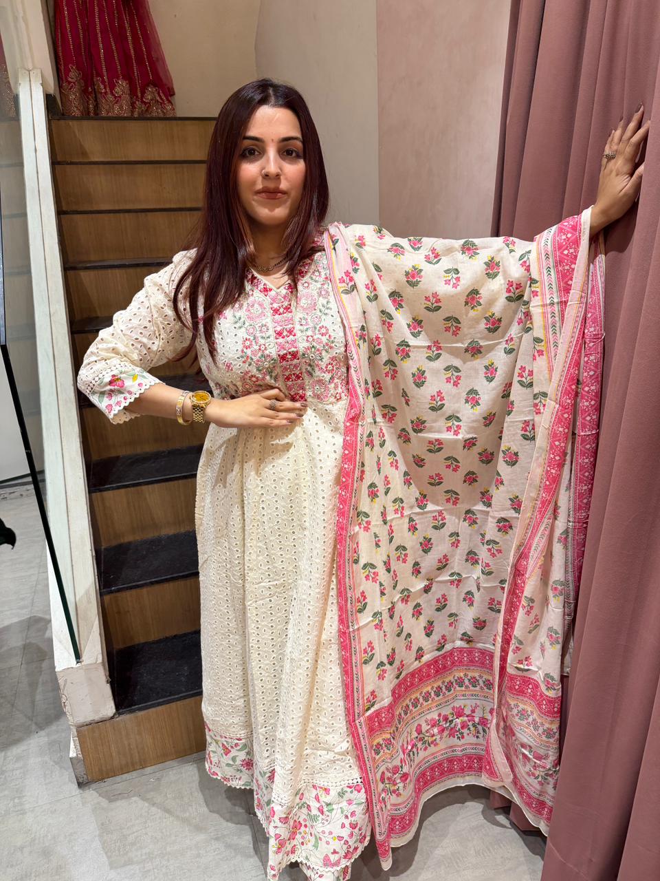 Gulbahar Chikankari Suit Set