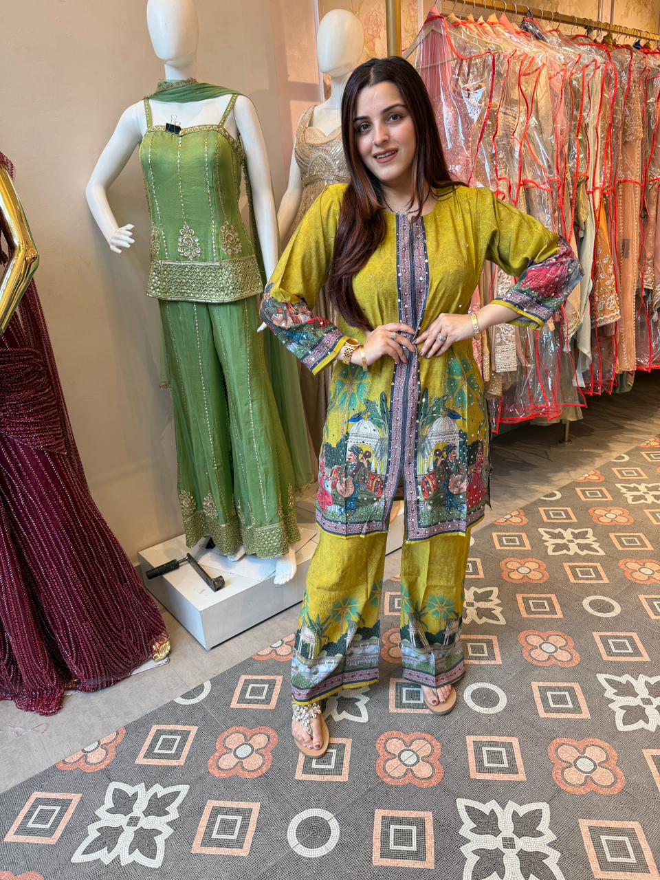 Mehfil Printed Kurta Palazzo Set