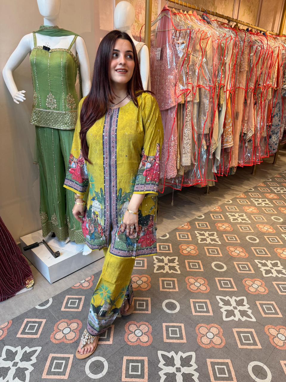 Mehfil Printed Kurta Palazzo Set