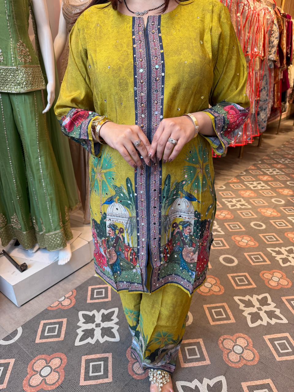 Mehfil Printed Kurta Palazzo Set