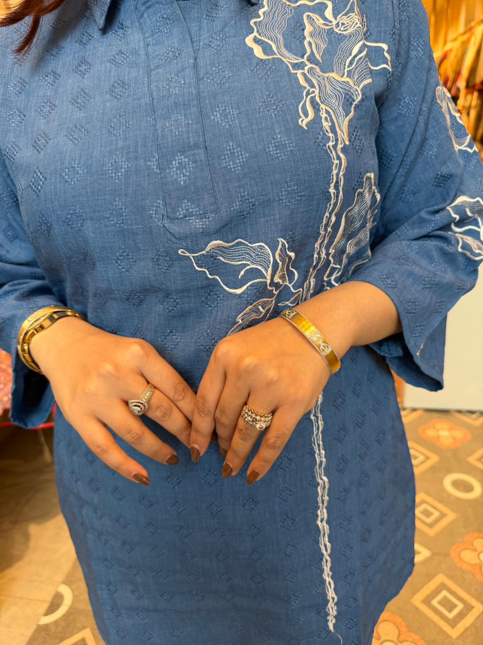 Liya  Embroidered Co-ord Set