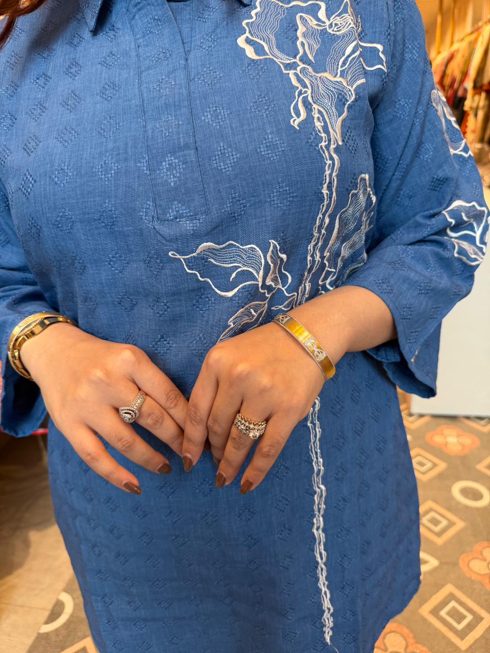 Liya  Embroidered Co-ord Set