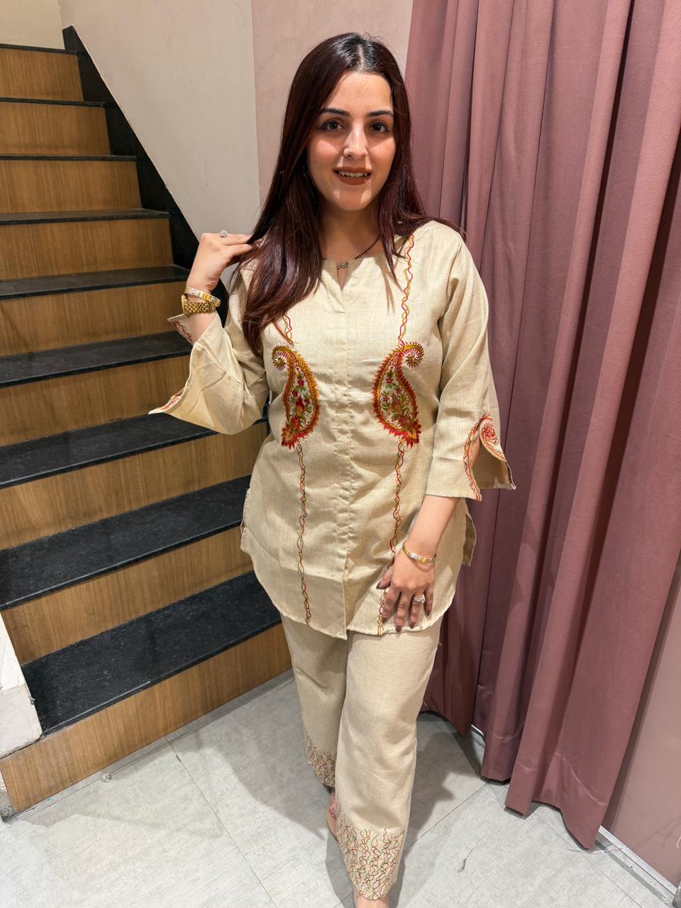 Golden Paisley Grace Co-Ord Set