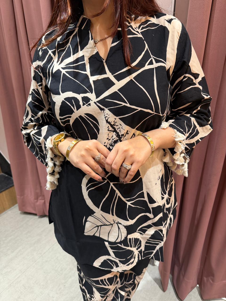 Midnight Leaf Charm Co-Ord Set