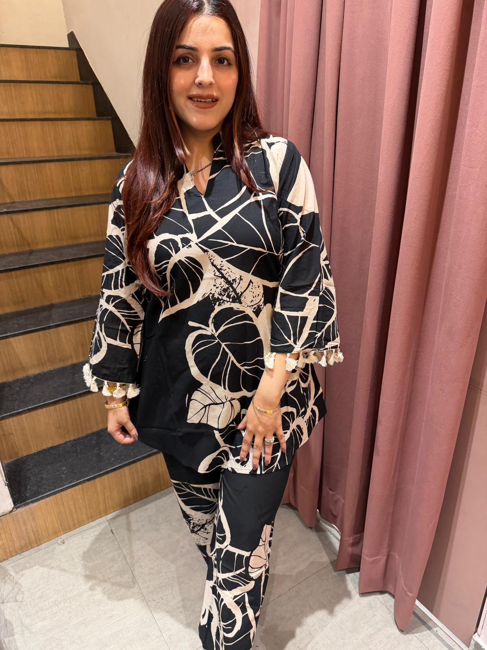 Midnight Leaf Charm Co-Ord Set