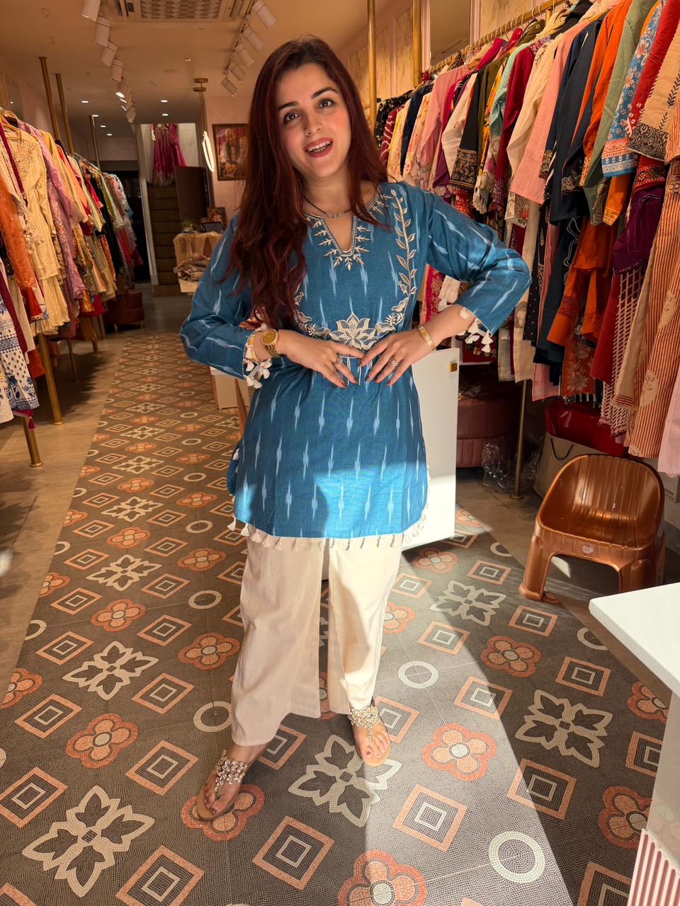 Arz  Embroidered Cord Set