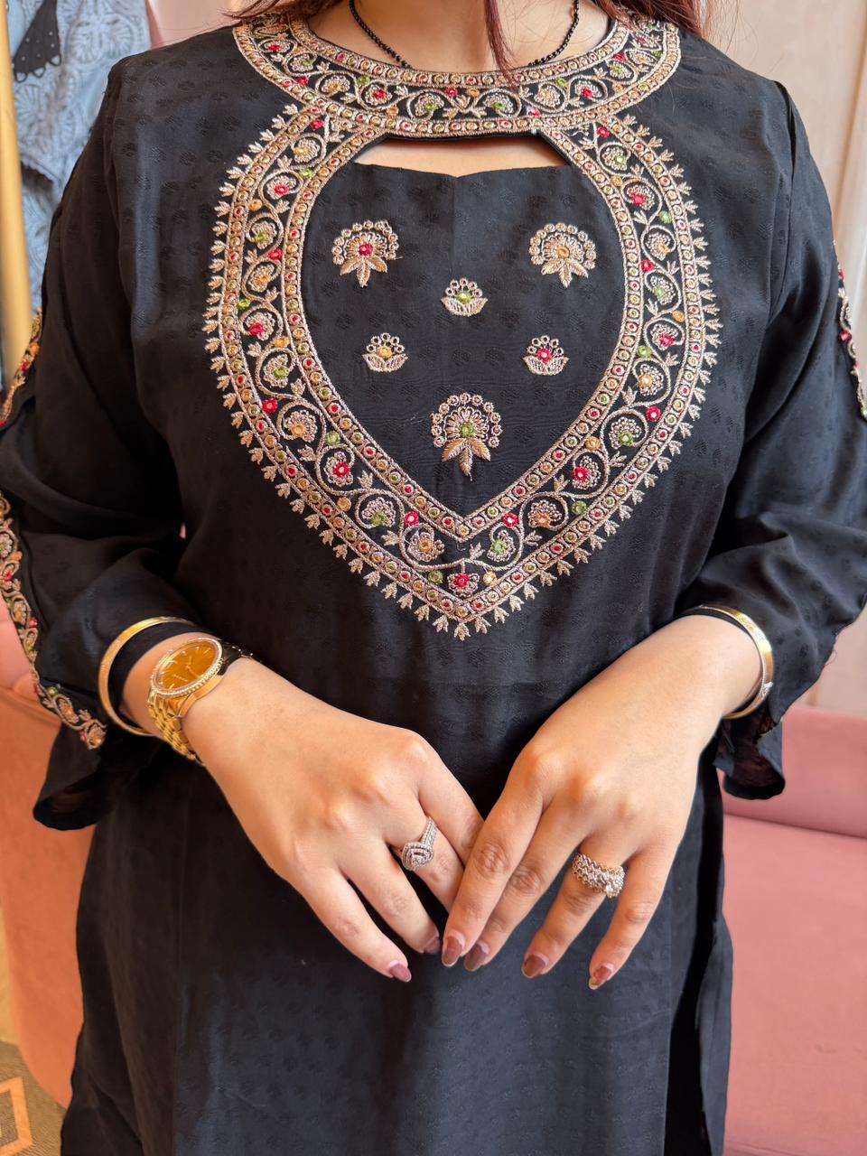 Sara Embroidered Cord Set