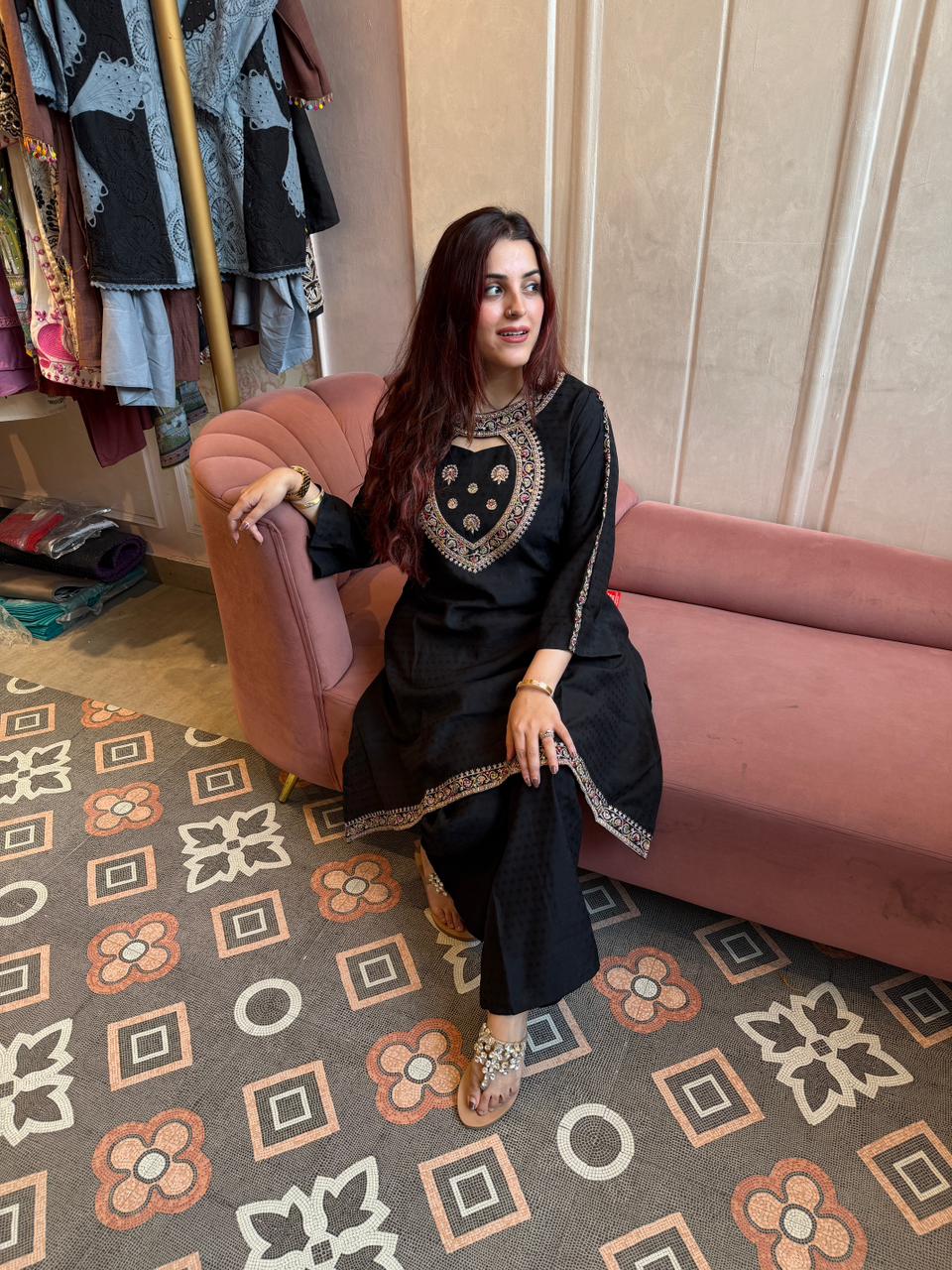 Sara Embroidered Cord Set