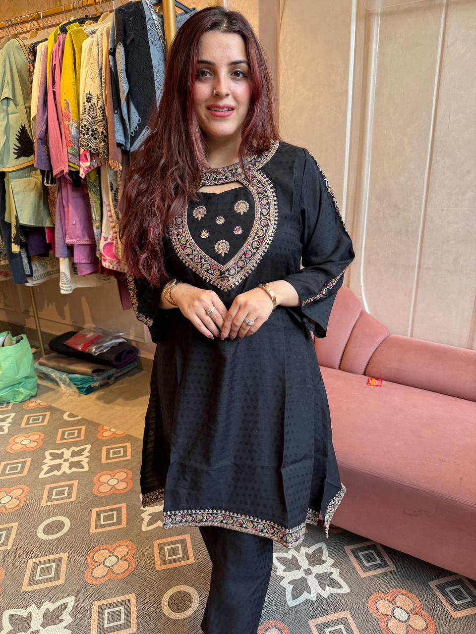 Sara Embroidered Cord Set