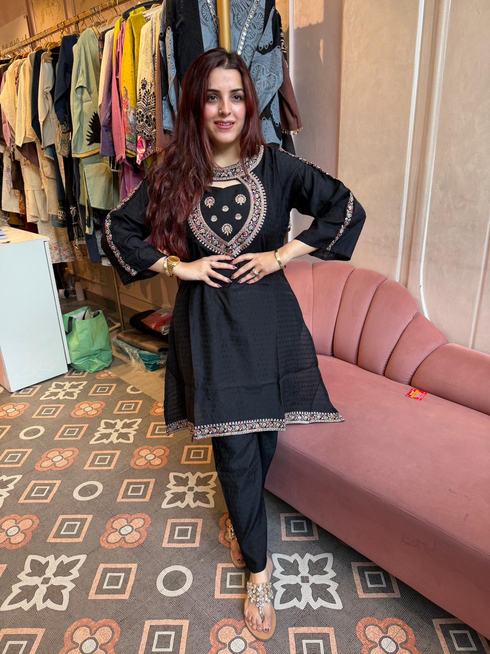 Sara Embroidered Cord Set