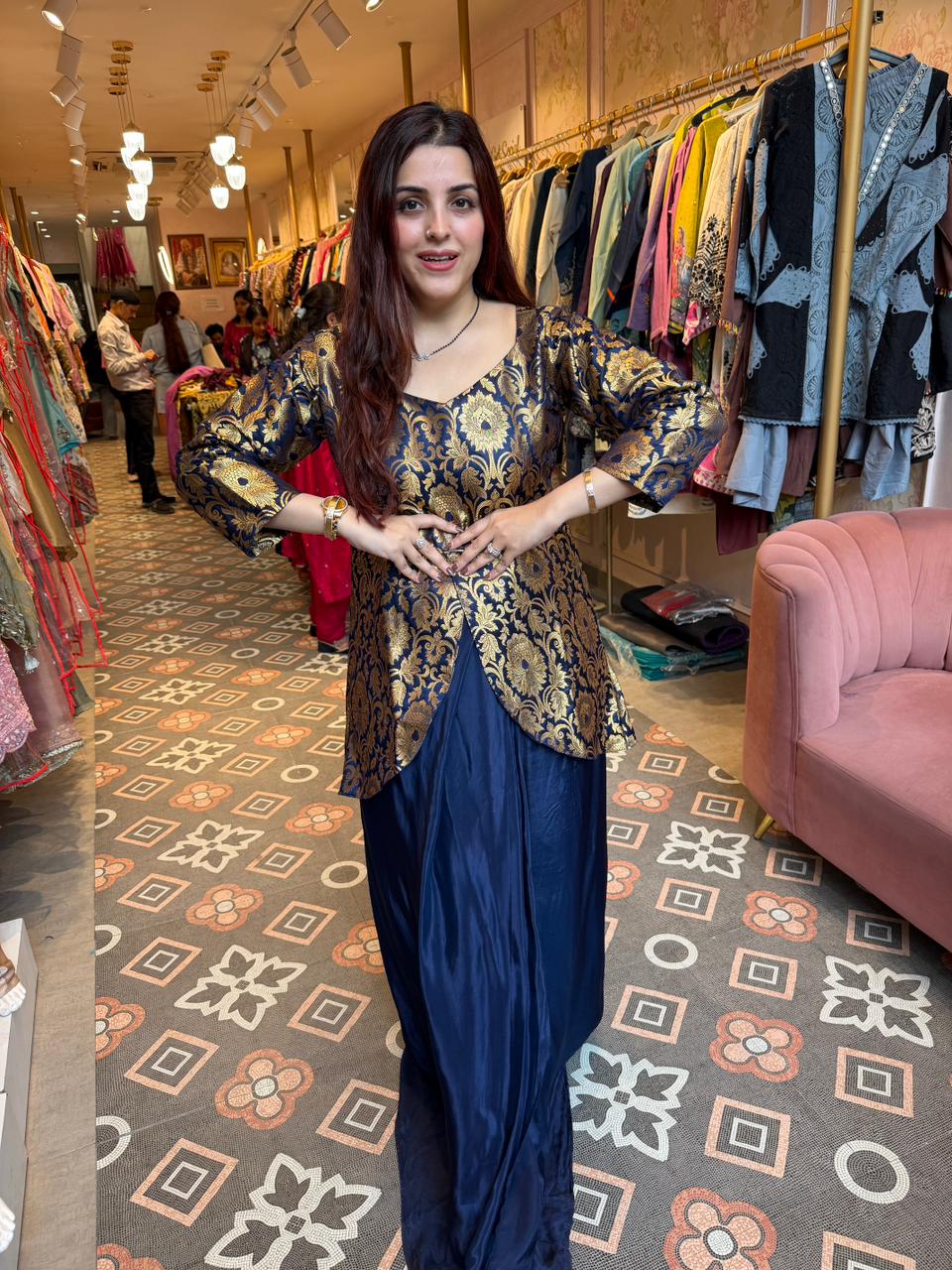 Bina Indo Western cord set