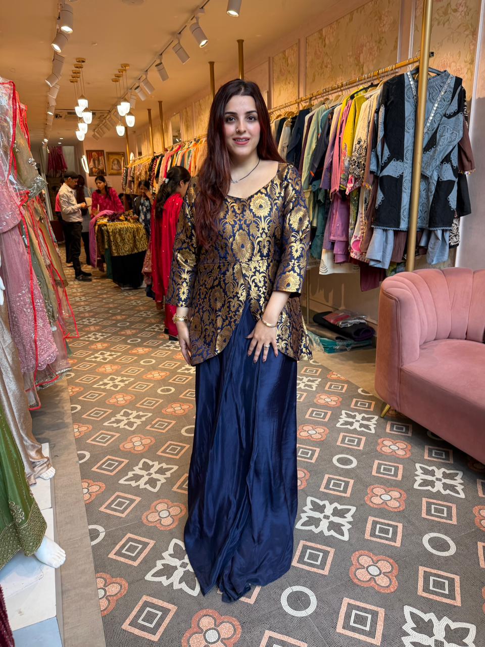 Bina Indo Western cord set