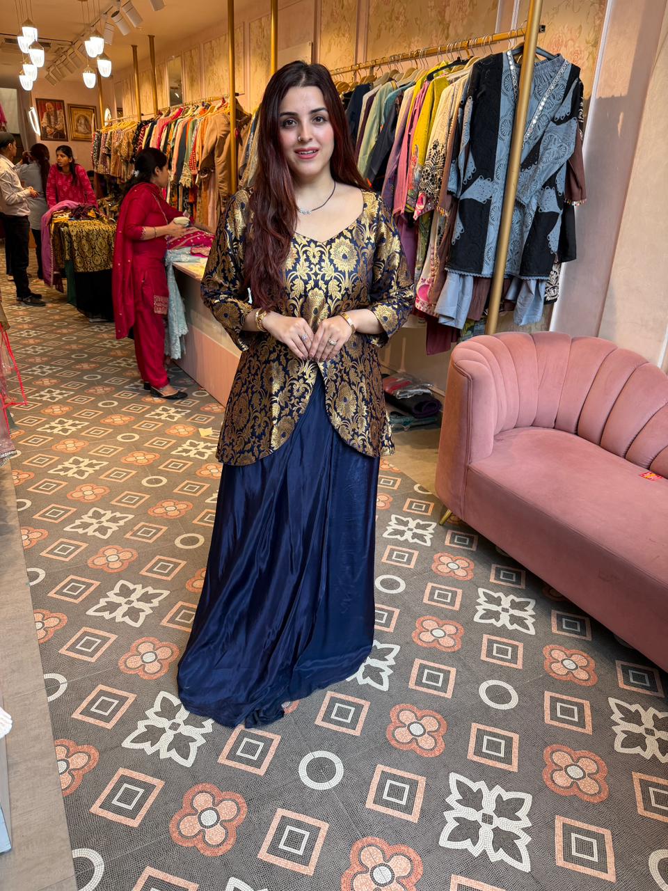 Bina Indo Western cord set