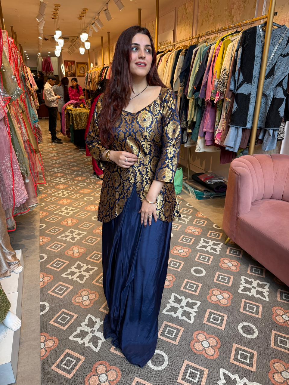 Bina Indo Western cord set