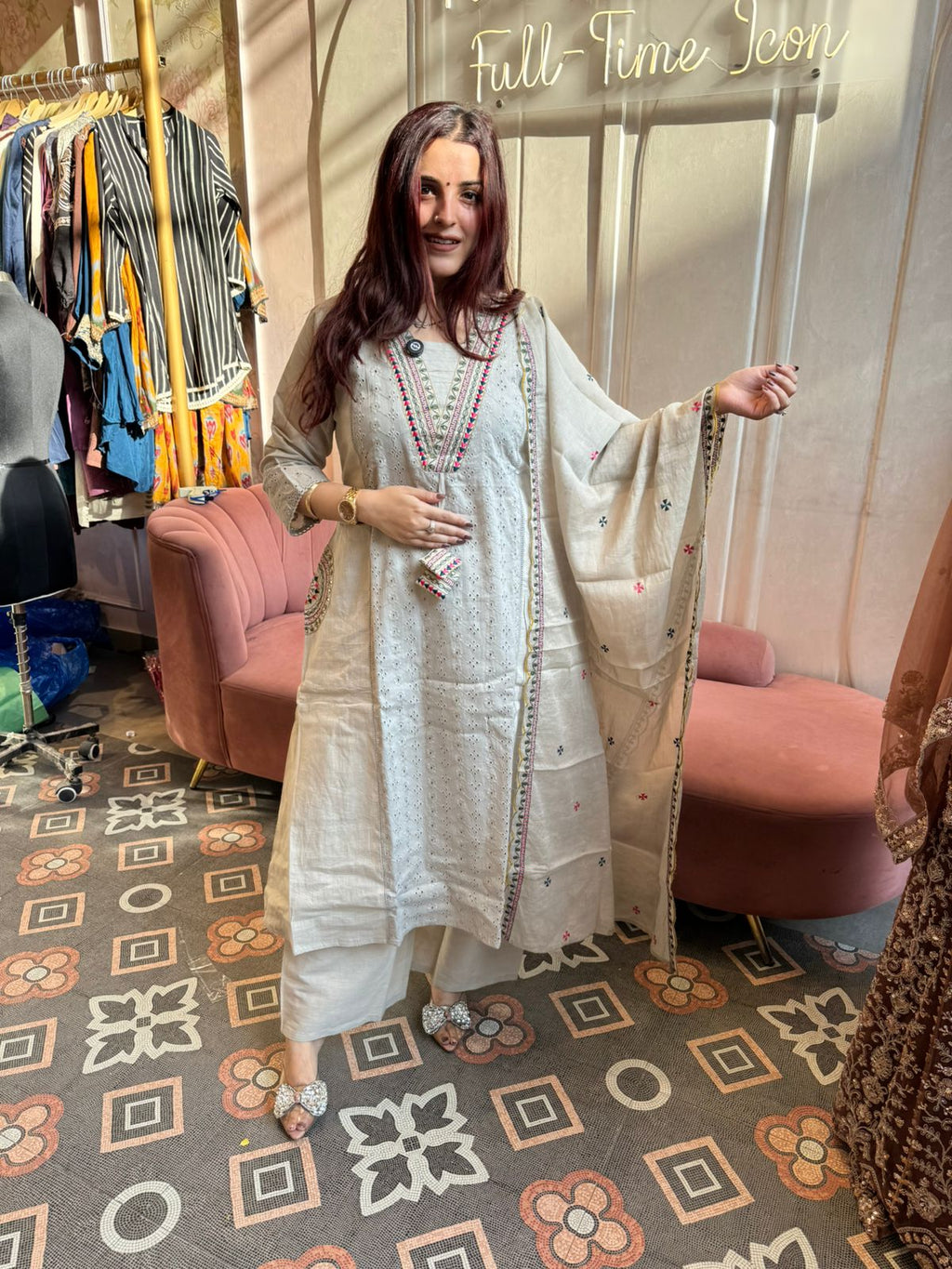Saani Chikankari Kurta Set