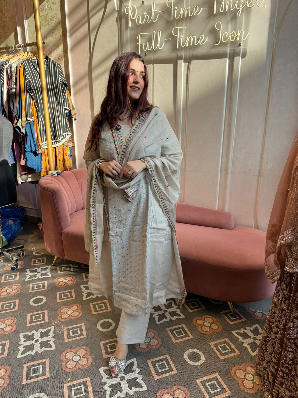 Saani Chikankari Kurta Set