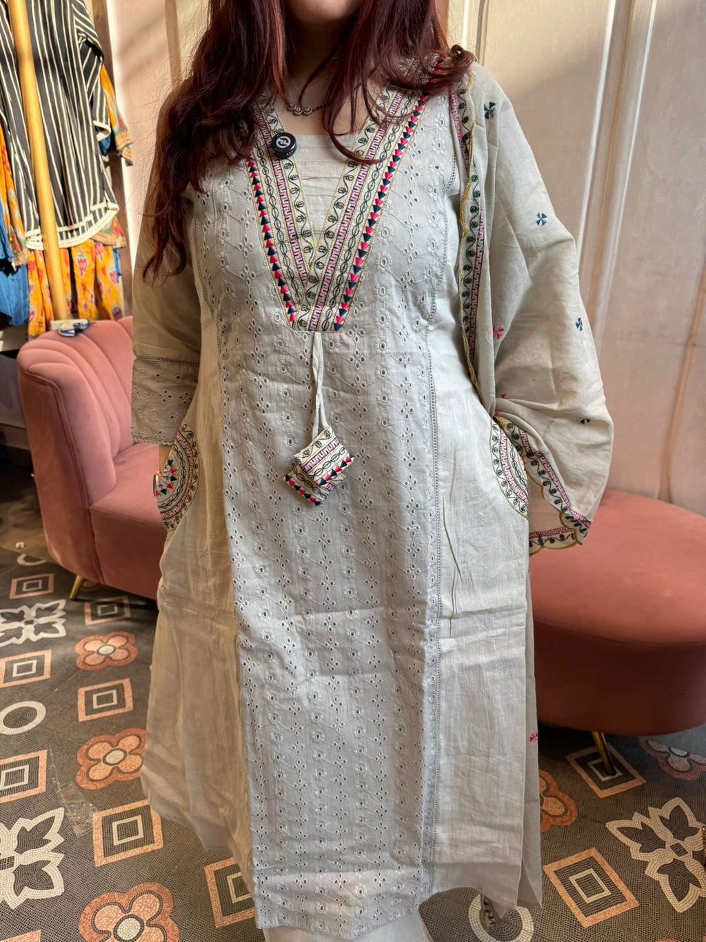 Saani Chikankari Kurta Set