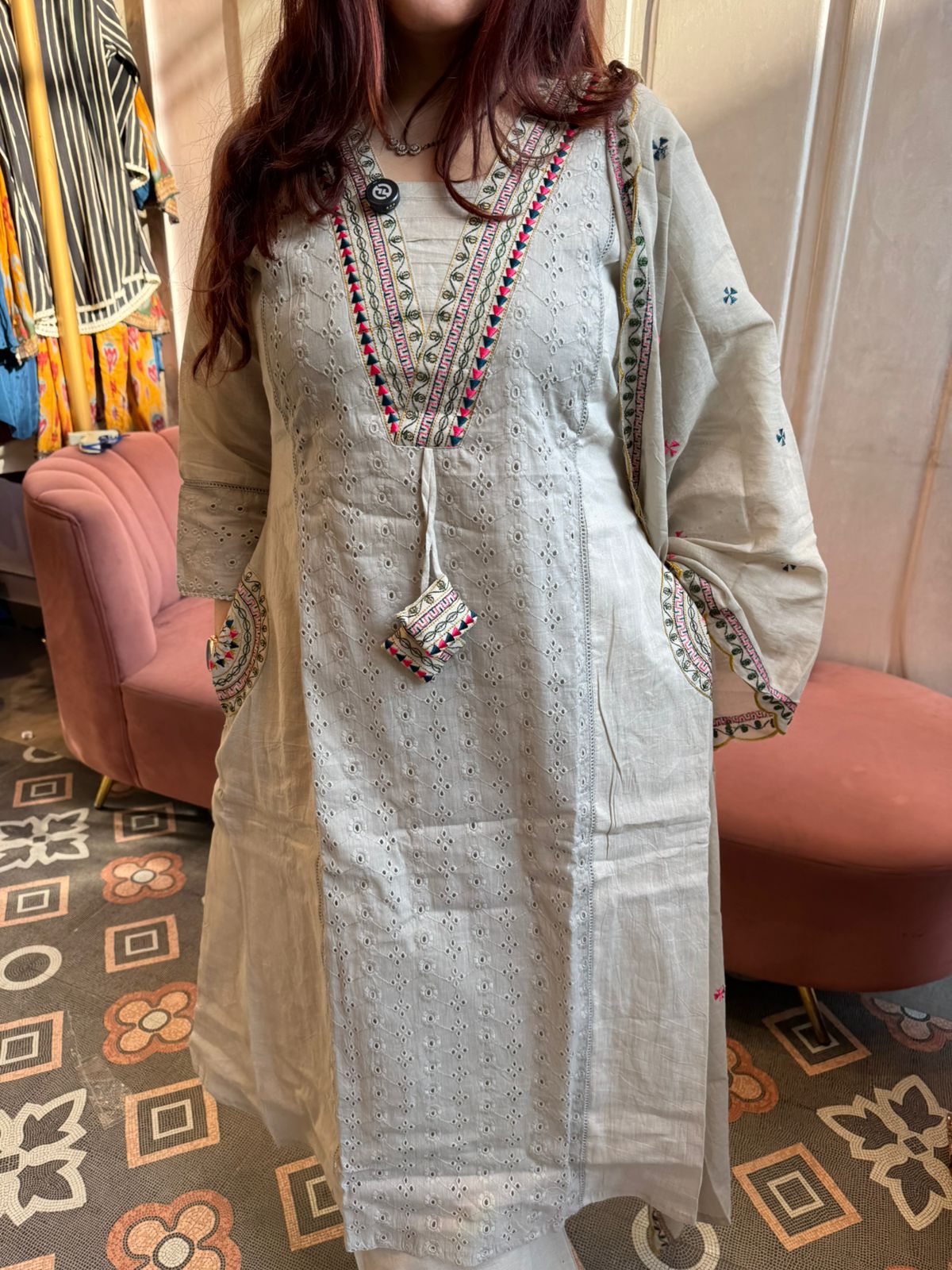 Saani Chikankari Kurta Set