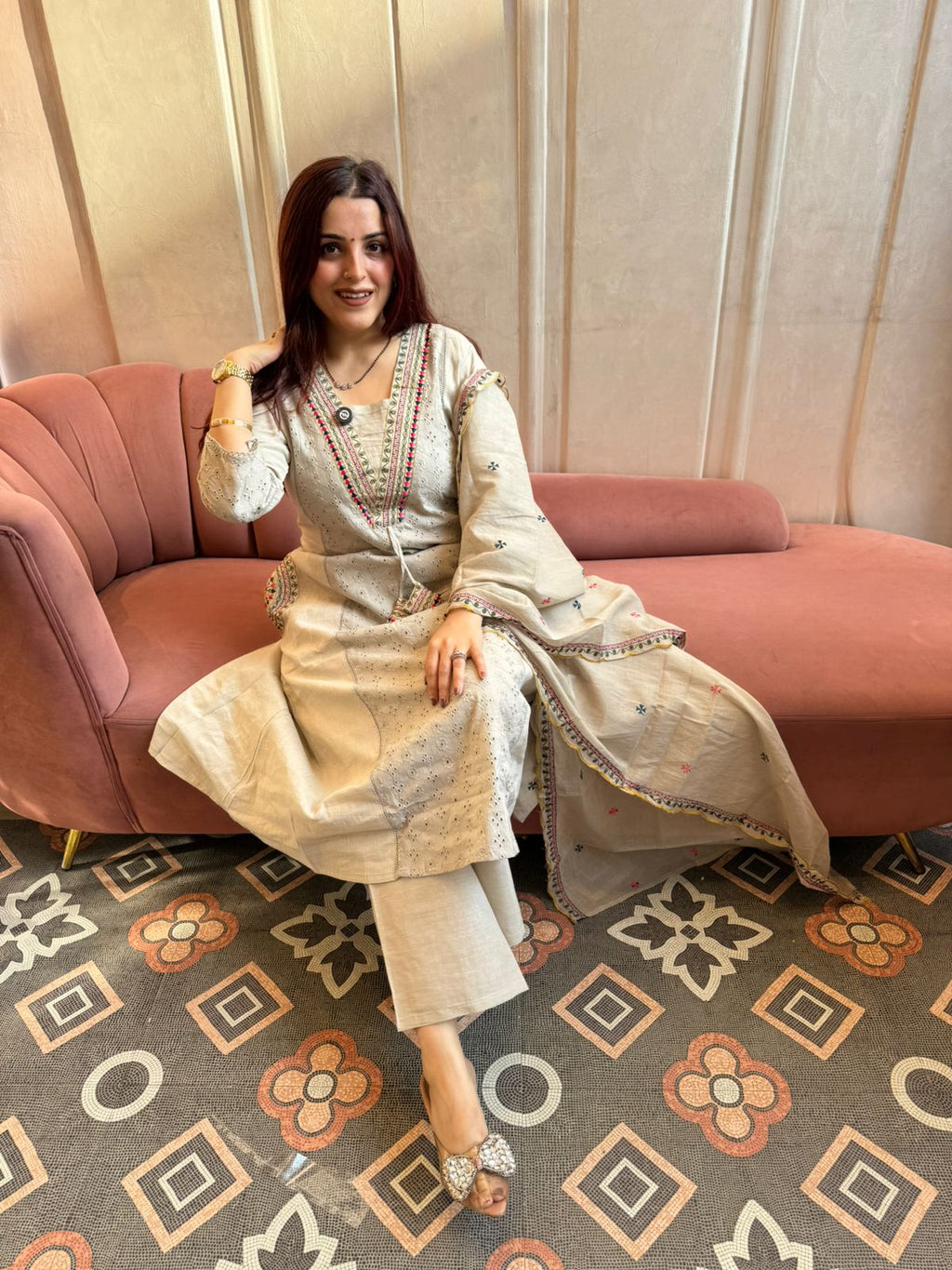 Saani Chikankari Kurta Set