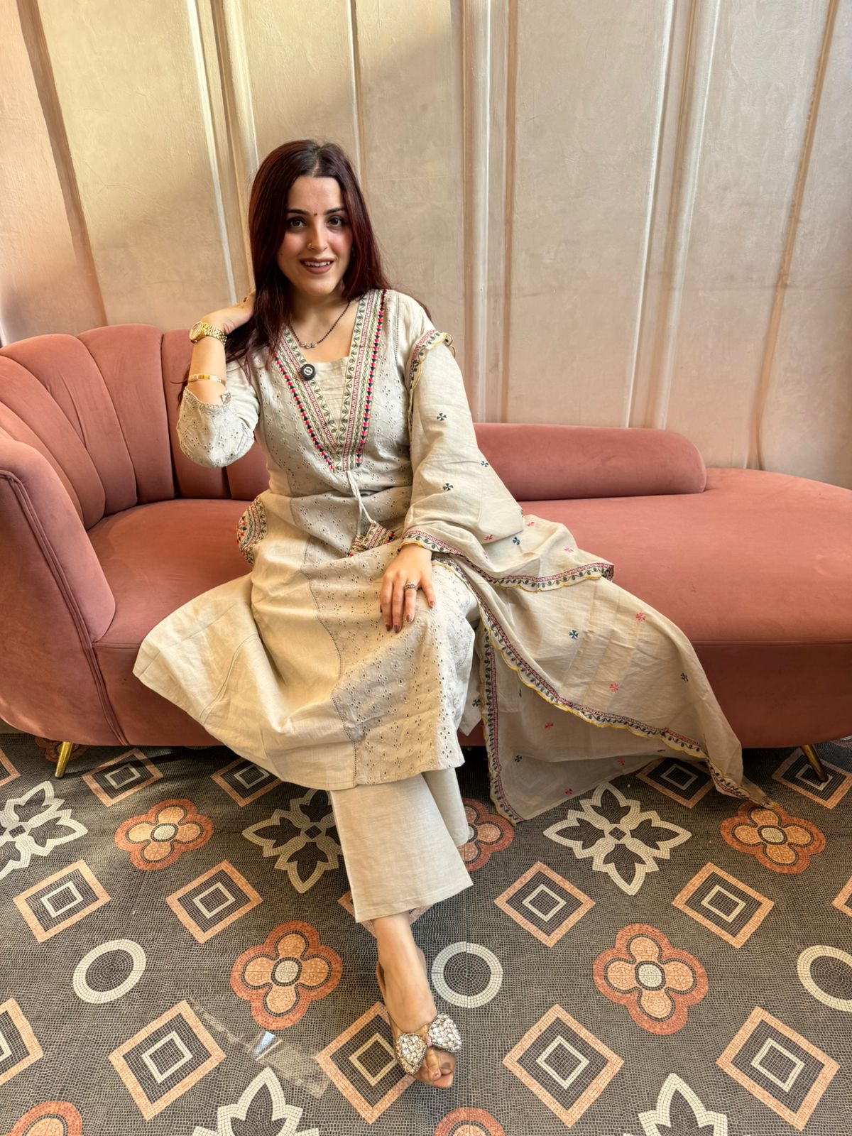 Saani Chikankari Kurta Set