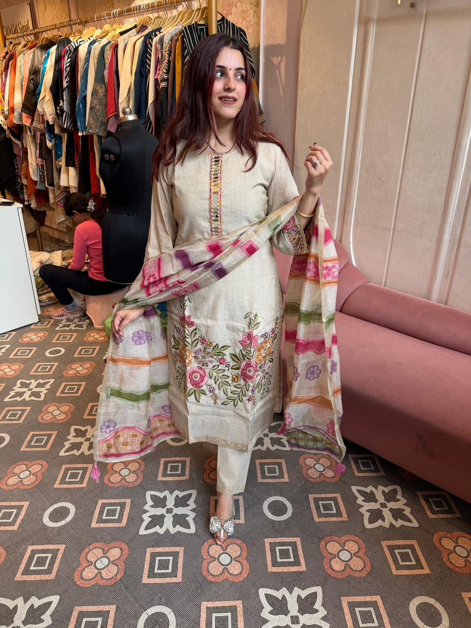 Malani Garden Mirror Kurta Set