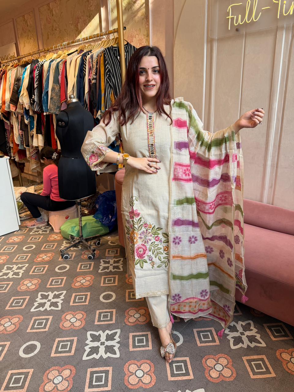 Malani Garden Mirror Kurta Set