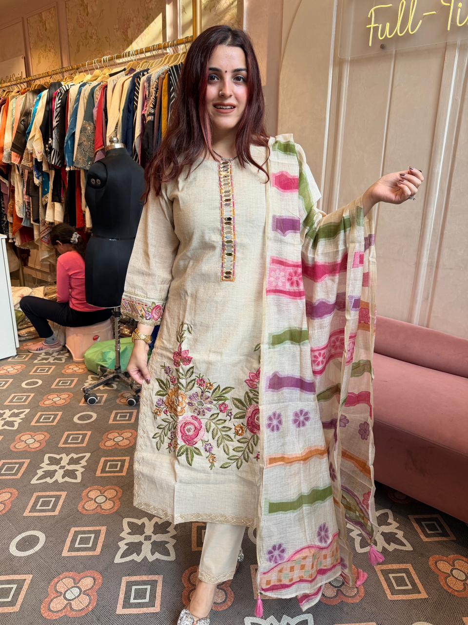 Malani Garden Mirror Kurta Set