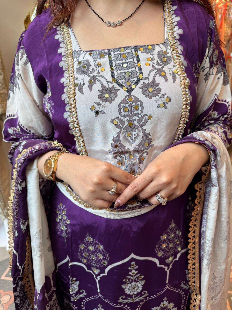 Amethyst Printed Suit Set