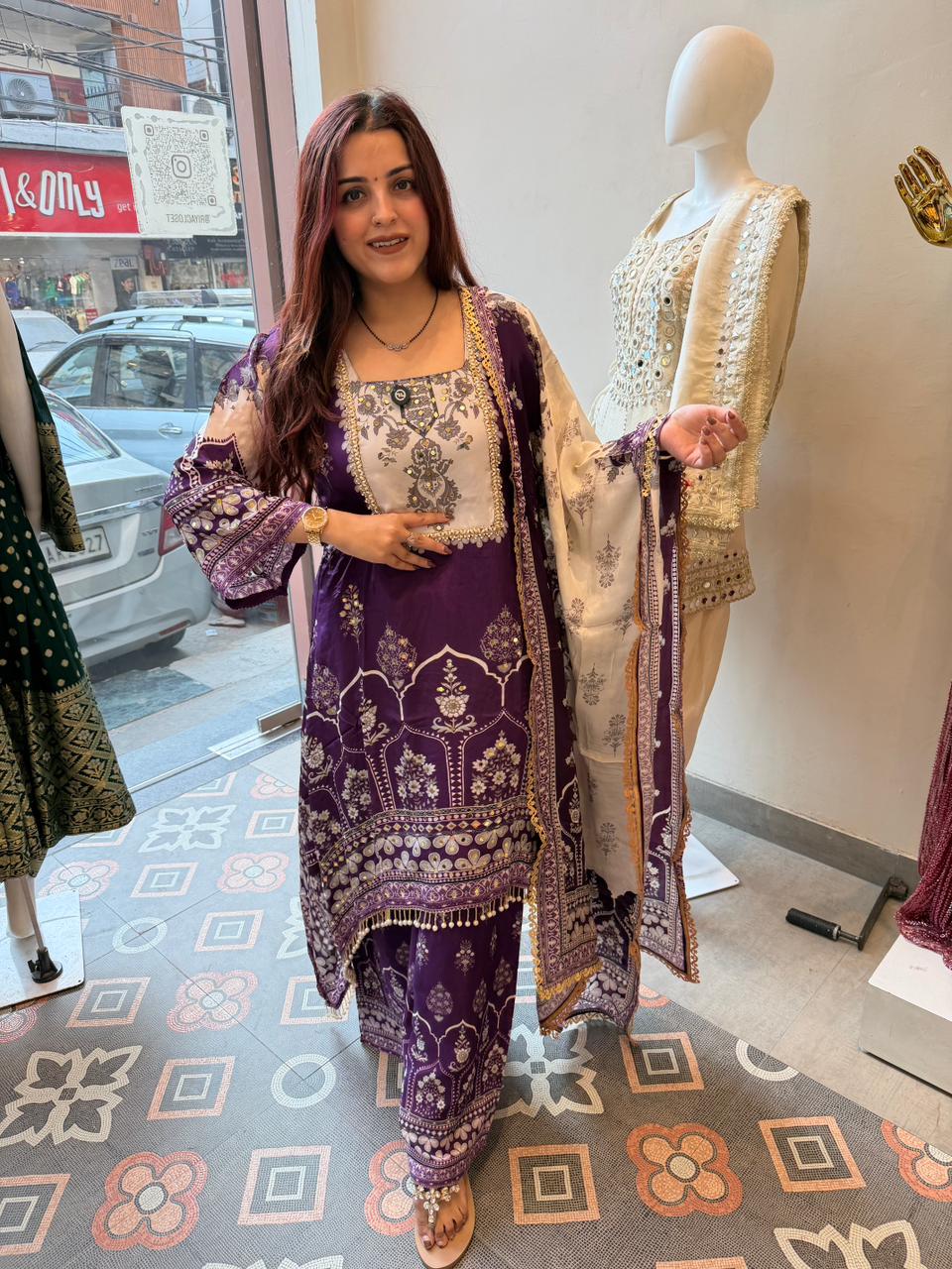 Amethyst Printed Suit Set